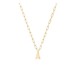 Initial Necklace with 1 Letter - Modern