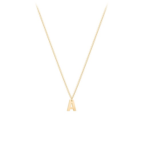 Initial Necklace with 1 Letter - Modern – 18K Gold Plated Silver