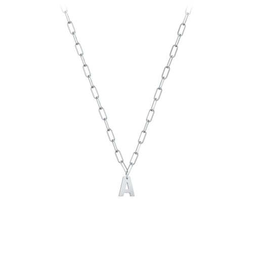 Initial Necklace with 1 Letter - Modern – Sterling Silver