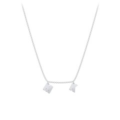 Initial Necklace with 2 Letters - Modern – Sterling Silver
