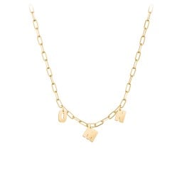 Initial Necklace with 3 Letters - Modern