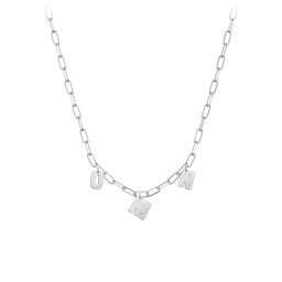 Initial Necklace with 3 Letters - Modern