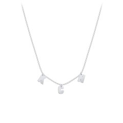 Initial Necklace with 3 Letters - Modern – Sterling Silver