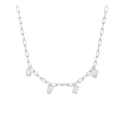 Initial Necklace with 4 Letters - Modern