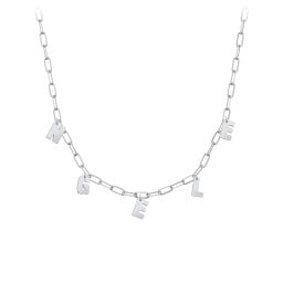Initial Necklace with 5 Letters - Modern