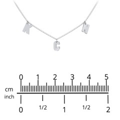 Initial Necklace with 6 Letters - Modern