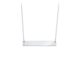 Engravable Birthstone Bar Necklace