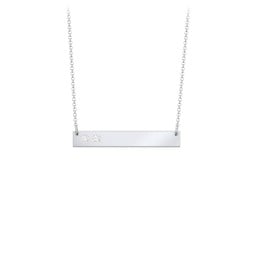 2 Engravable Birthstone Bar Necklace