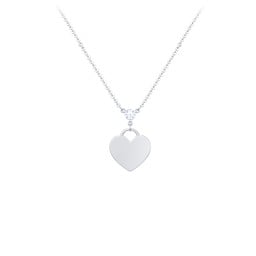 Engravable Heart Necklace with Birthstone