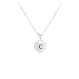 Engravable Heart Necklace with Birthstone