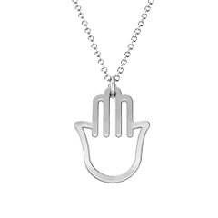 Hamsa Cutout Necklace – 10K Yellow Gold