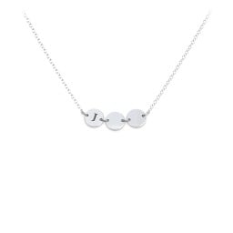 Engravable Initial 3 Disc Pendant