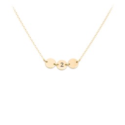 Engravable Initial 3 Disc Pendant in 18K Gold Plated Silver