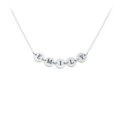 Engravable Initial 5 Disc Pendant