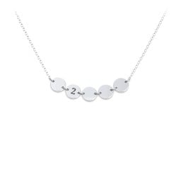 Engravable Initial 5 Disc Pendant