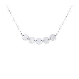 Engravable Initial 5 Disc Pendant