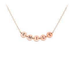 Engravable Initial 5 Disc Pendant