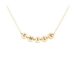 Engravable Initial 5 Disc Pendant