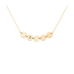 Engravable Initial 5 Disc Pendant in 18K Gold Plated Silver