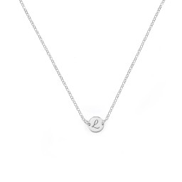 Engravable Initial Disc Pendant