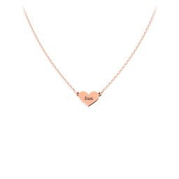Engravable Heart Charm Necklace