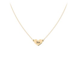 Engravable Heart Charm Necklace
