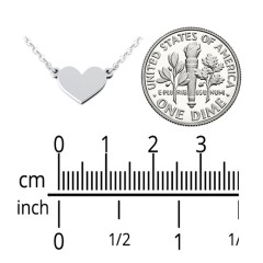 Engravable Heart Charm Necklace