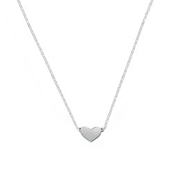Engravable Heart Charm Necklace in 925 Sterling Silver