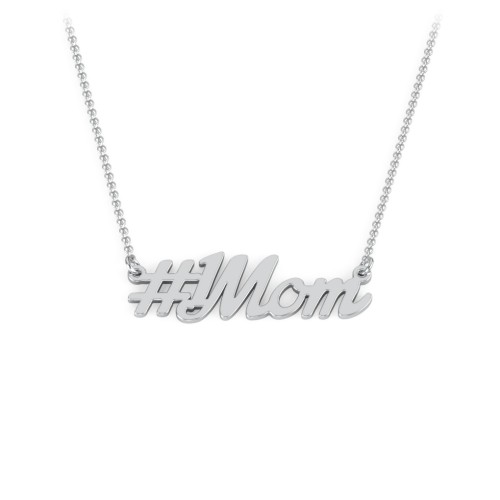 #1 Mom Name Necklace – Sterling Silver