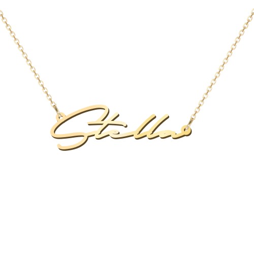 Personalised Signature Name Necklace – 10K Yellow Gold