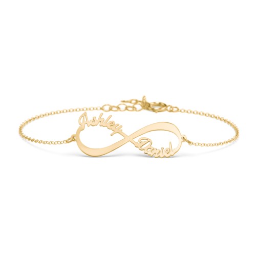 Infinite Love Name Bracelet – 10K Yellow Gold