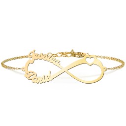 Love to Infinity Bracelet in 10K Solid Yellow Gold