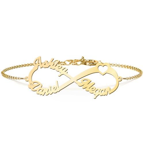 Love to Infinity Bracelet – 18K Gold Plated Silver