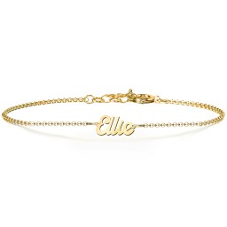 The Glamorous Name Bracelet in 18K Gold Plated Silver