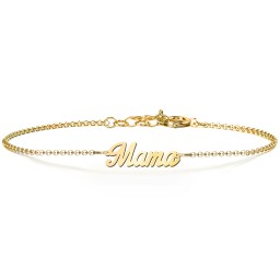 The Glamorous Name Bracelet in 18K Gold Plated Silver
