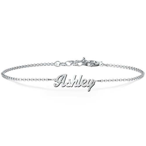 The Glamorous Name Bracelet – Sterling Silver