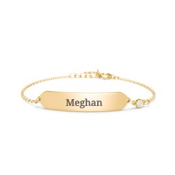 Kids and Baby Engravable Bracelet with Birthstone