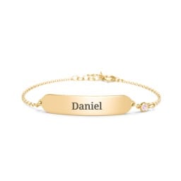 Kids and Baby Engravable Bracelet with Birthstone