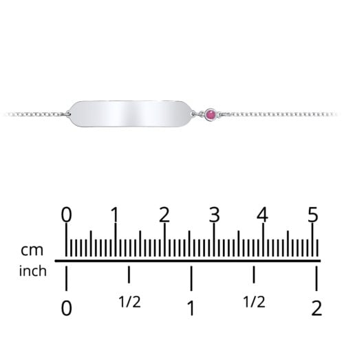 Kids and Baby Engravable Bracelet with Birthstone