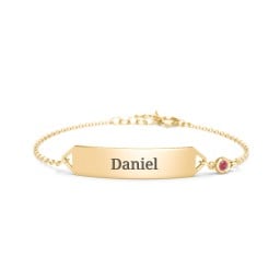 Kids and Baby Engravable Bracelet with Birthstone