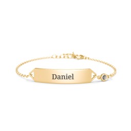 Kids and Baby Engravable Bracelet with Birthstone