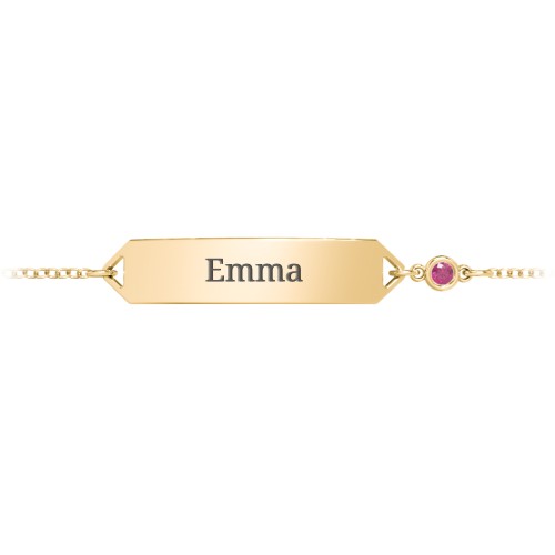 Kids and Baby Engravable Bracelet with Birthstone