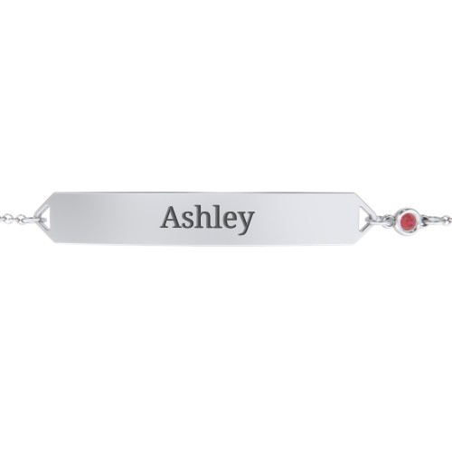 Engravable Classic Bracelet with Birthstone