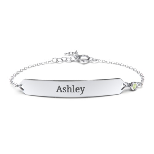 Engravable Classic Bracelet with Birthstone