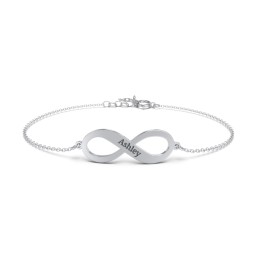 Engravable Infinity Bracelet in 925 Sterling Silver