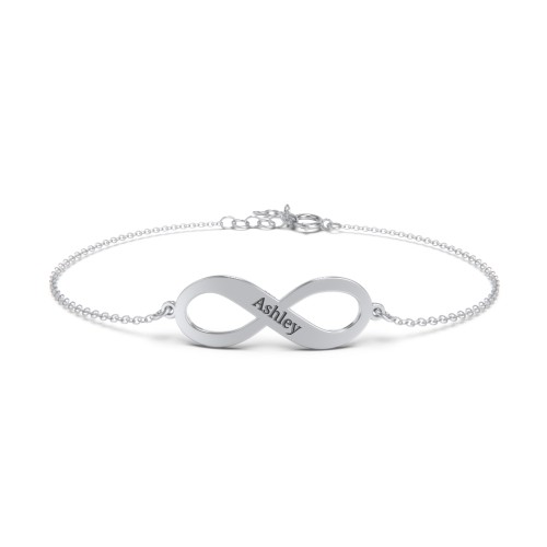 Engravable Infinity Bracelet – Sterling Silver