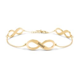 Engravable 3 Infinity Bracelet
