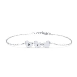 Engravable 3 Hearts Bracelet