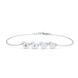 Engravable 4 Hearts Bracelet