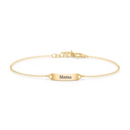 Mini Engravable Bar Bracelet in 18K Gold Plated Silver
